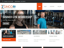 Tablet Screenshot of cincofit.com